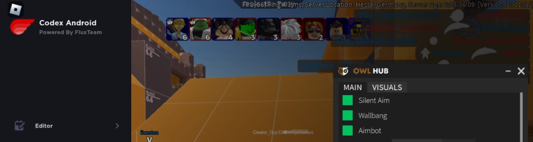 Codex Executor Screenshot
